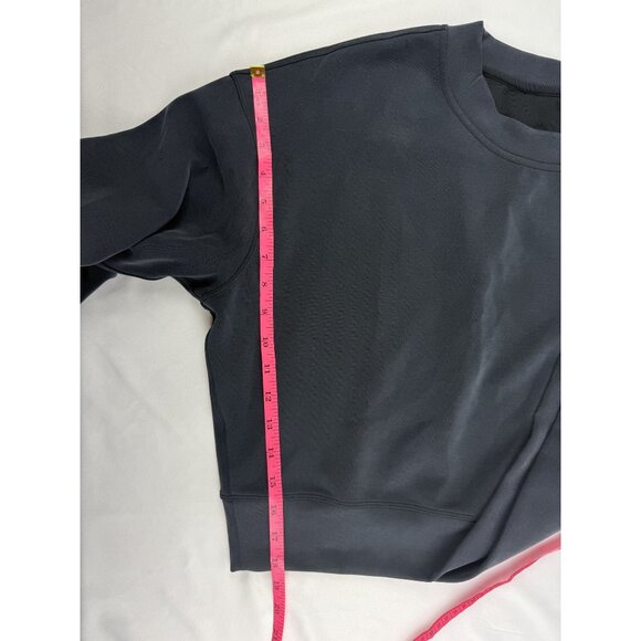 Lululemon Women's Perfectly Oversized Cropped Crew *Softstreme CD4 Navy Size 4 - Picture 7 of 7